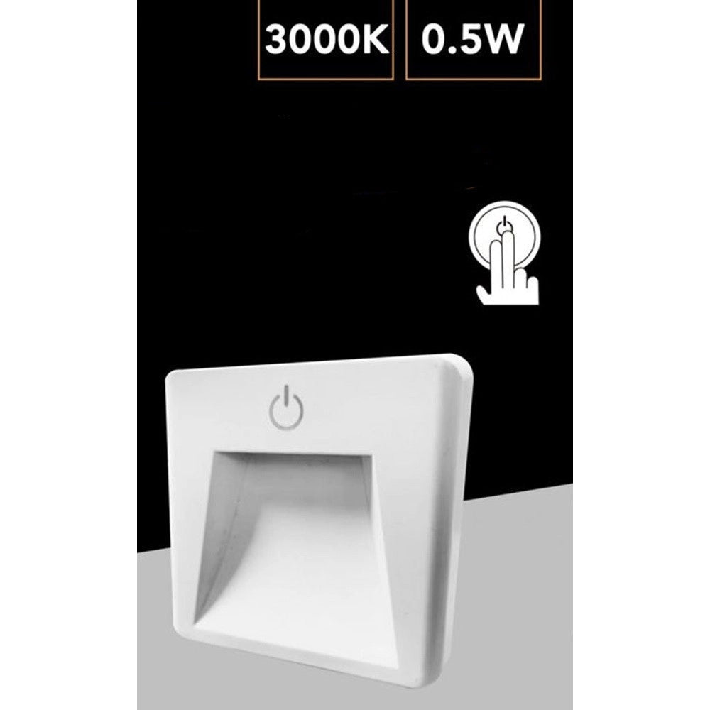 Trade Shop - Luce Notturna A Led 0.5w Con Accensione Touch Lampada Con Spina Punto Luce Xgcmd-004 -
