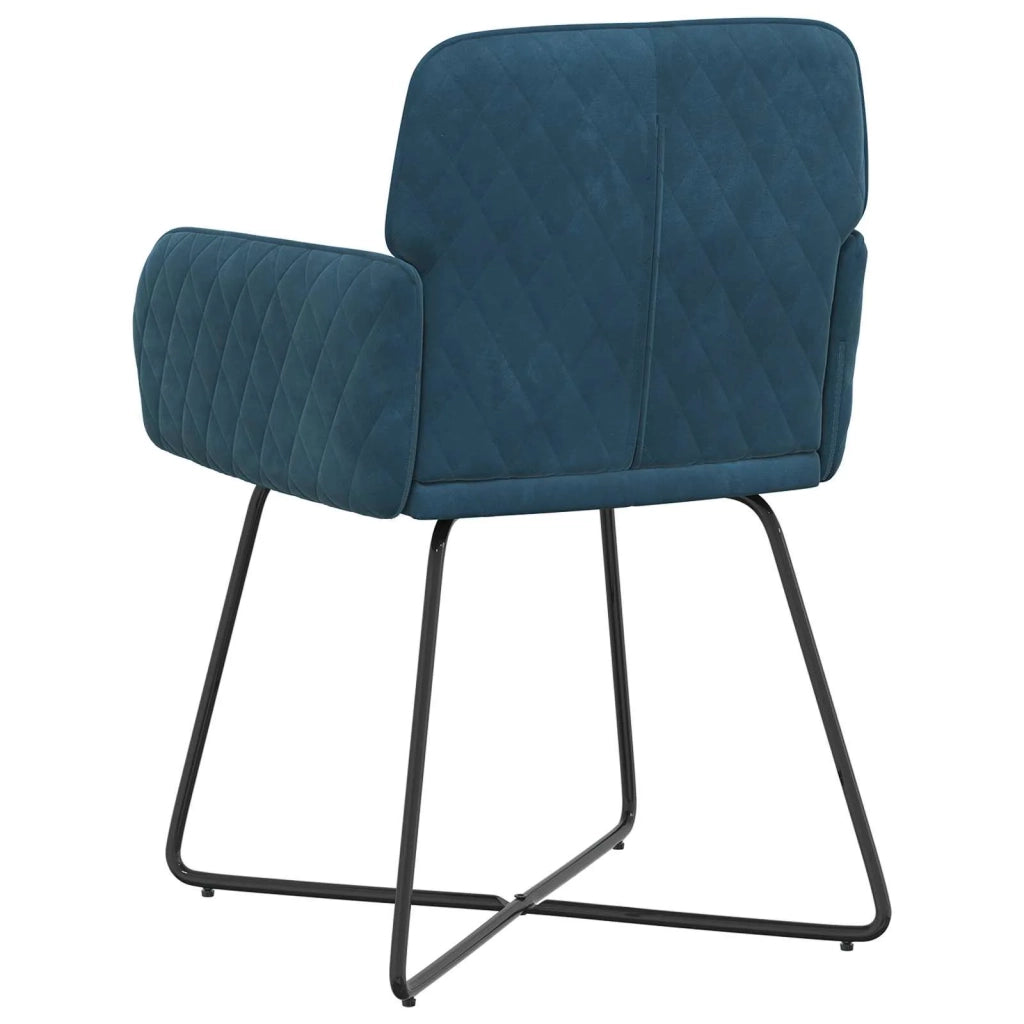 Sedie da pranzo 4 pcs Velluto (V) Blu 59 x 56,5 x 86 cm 3428216