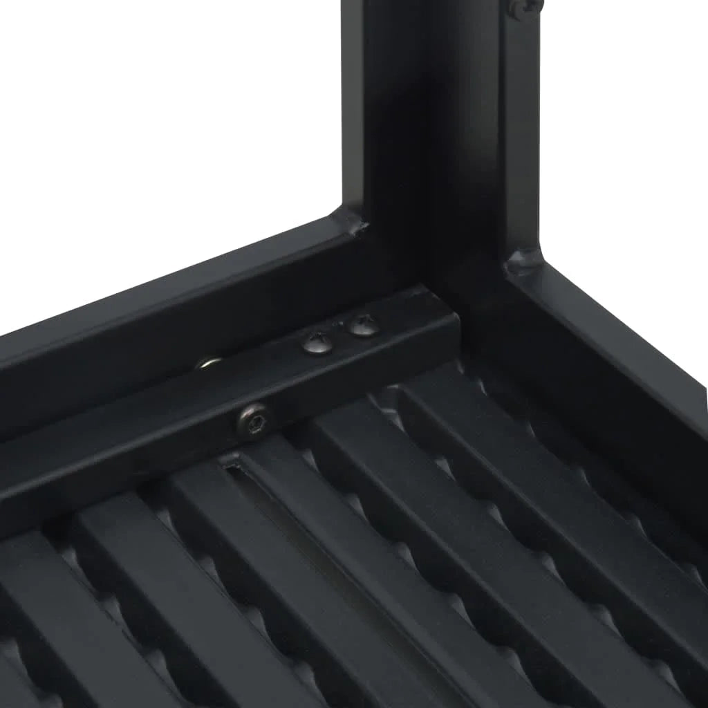 Tavolino da Salotto Nero 78x78x74 cm HDPE Aspetto Legno 47882