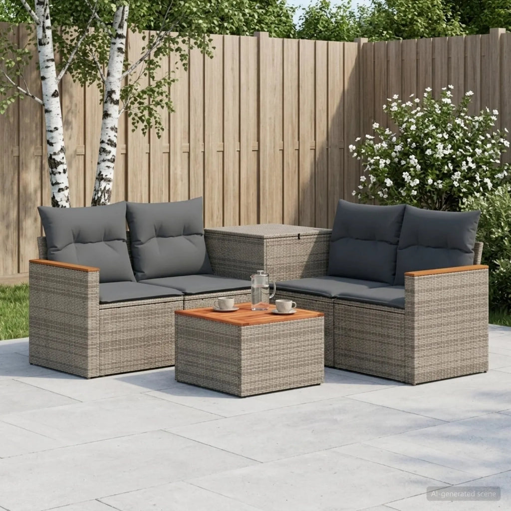 Set di divani 6 pz Grigio e Grigio Scuro 3447622