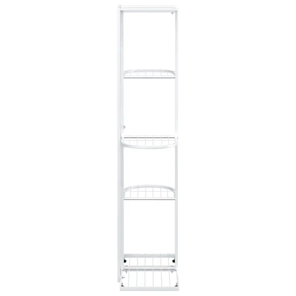 Piedistallo per Piante a 5 Piani 43x22x98 cm in Metallo Bianco 336111