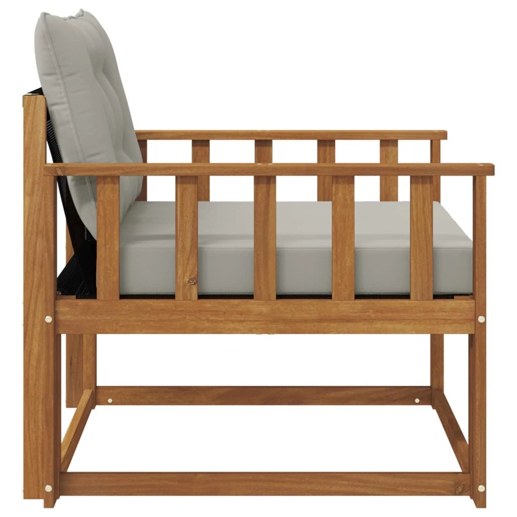 Set di divani da esterno-Sofa da giardino Legno di Acacia Massello e Textilene 842114