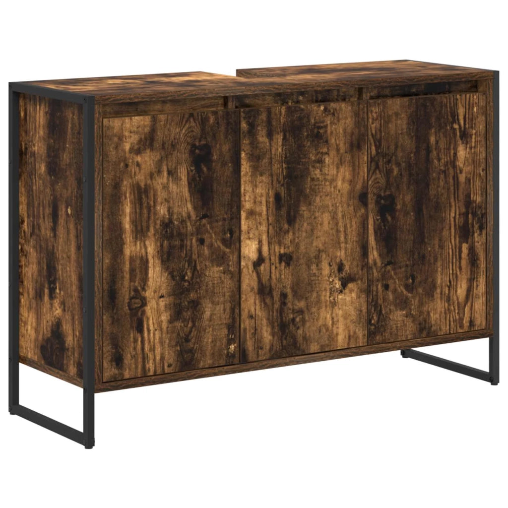 Set di mobili per il bagno Rovere fumé Legno multistrato 3403048