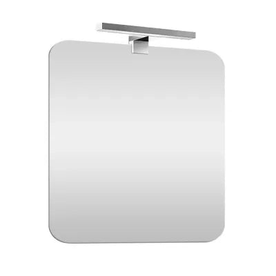 Specchio LED 60x90 cm reversibile con angoli tondi e luce fredda