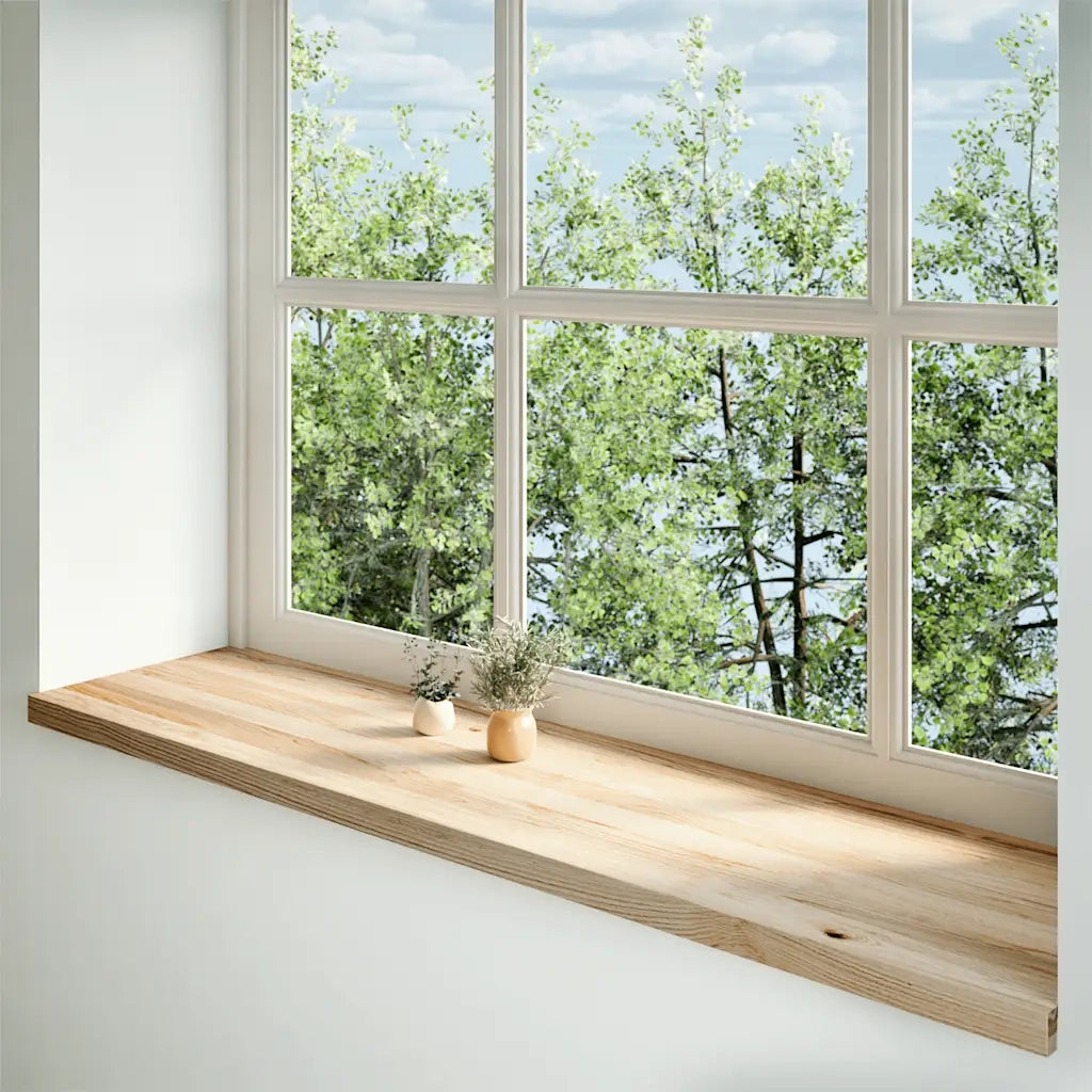 Davanzali 2 pz Non Trattati 160x40x2cm Legno Massello di Rovere 4009124