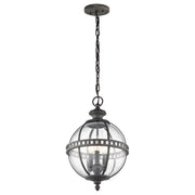 Lampada a sospensione esterna bronzo Halleron Kichler 3xE14