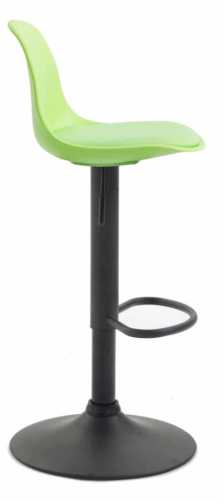 Set 2 sgabelli Kiel in polipropilene e similpelle nero,verde
