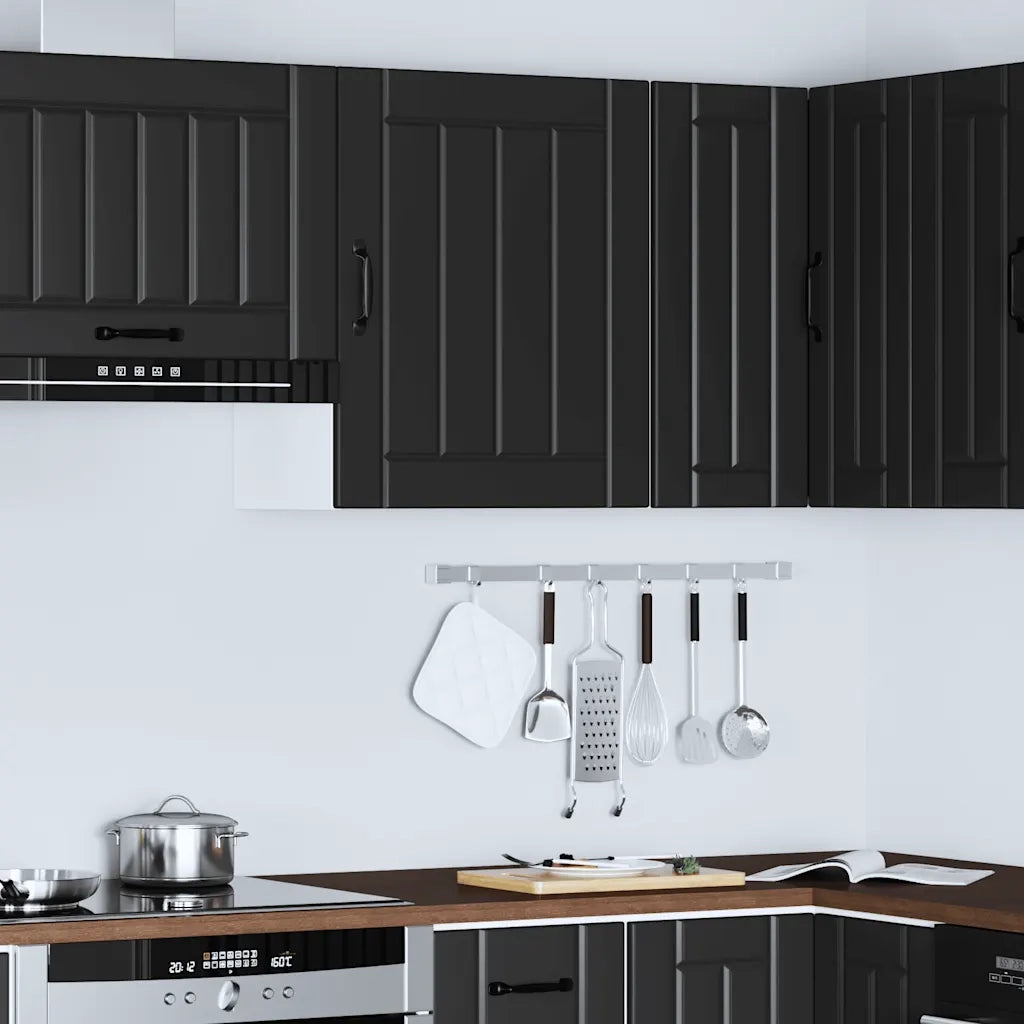 Pensile da Cucina Lucca Nero in Legno Multistrato 853799