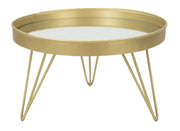 Svuota Tasche Glam Oro/Mirror Ø31x18 cm in Ferro e Specchio Oro