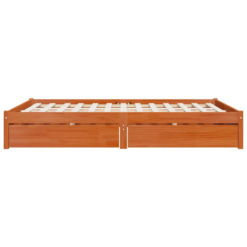 Letto da camera | Struttura del letto con cassetto Legno di Pino Massello