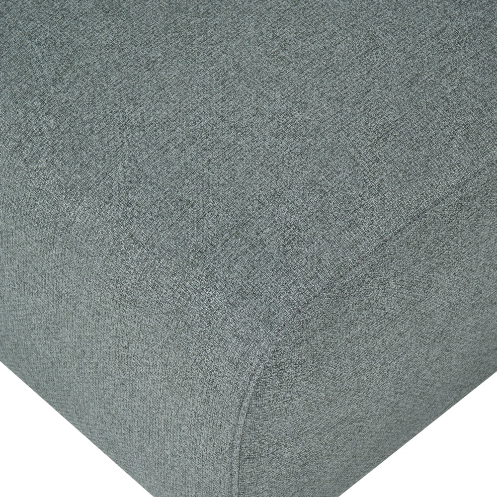 Pouf rettangolare in tessuto verde stile moderno