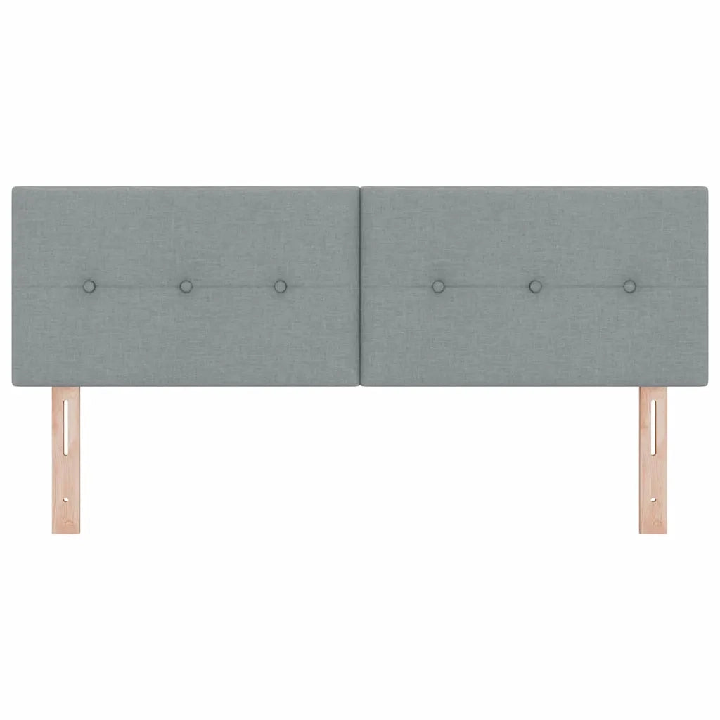 Testiera LED con strisce LED Grigio chiaro 144 cm Tessuto 3338122