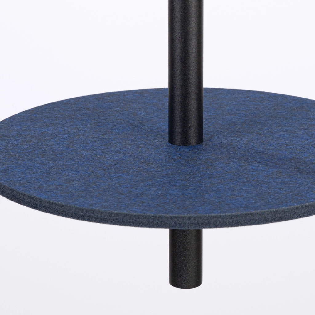 Lampada a sospensione TESSIO nera con disco feltro blu G9
