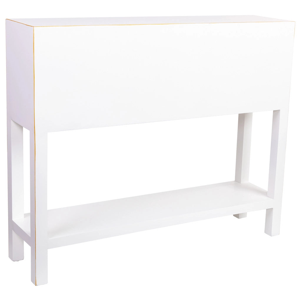 Credenza in legno con 6 cassetti e 2 porte 95x24x79h cm