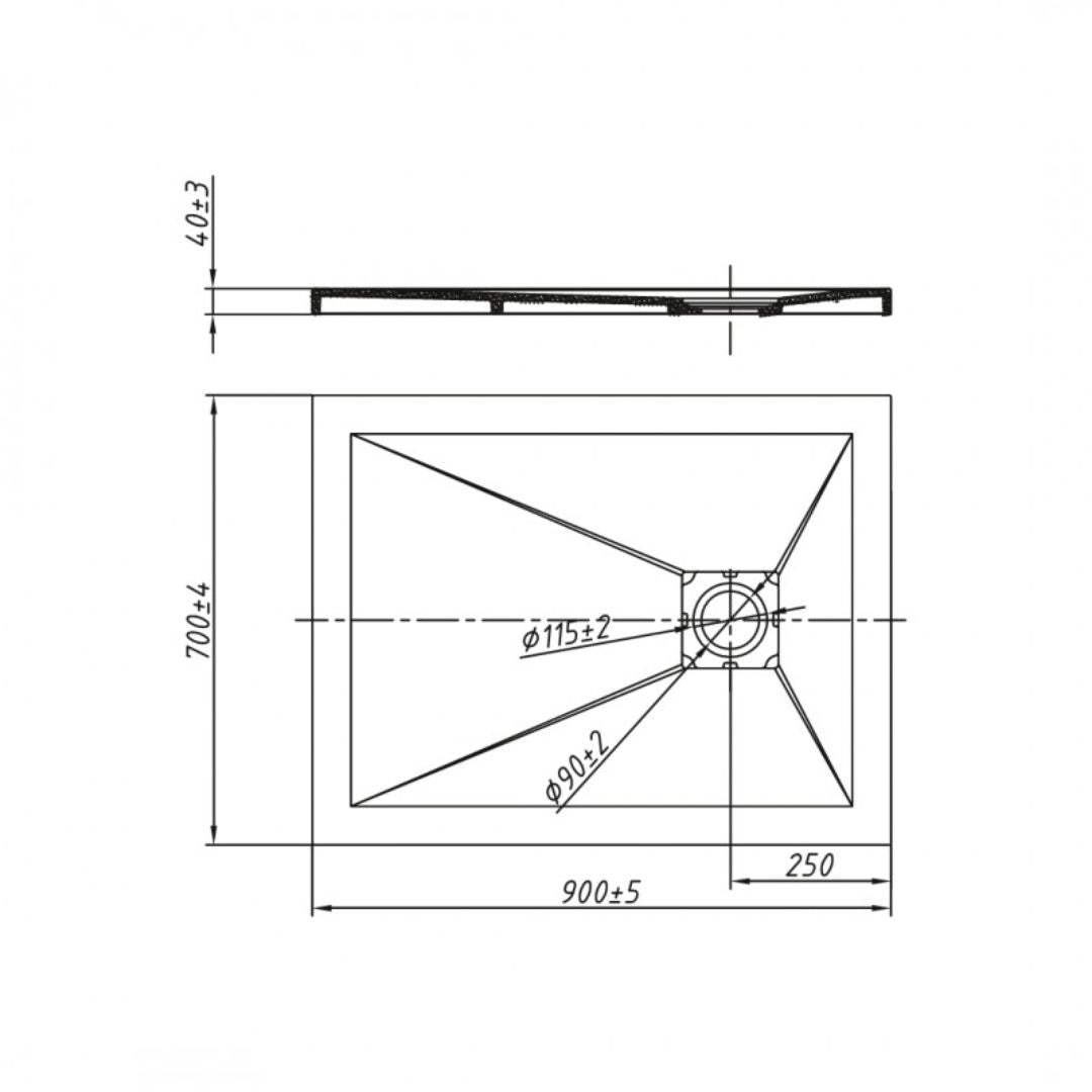 Piatto doccia bianco mineral marmo resina antiscivolo h4 cm *** misure l90 x p70 x h4 cm, confezione 1