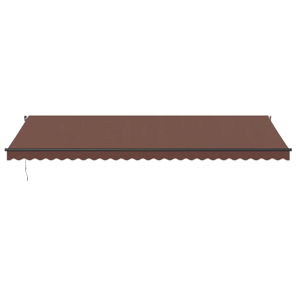 Tenda da Sole Retrattile Manuale con LED Marrone 600x350 cm 3215416
