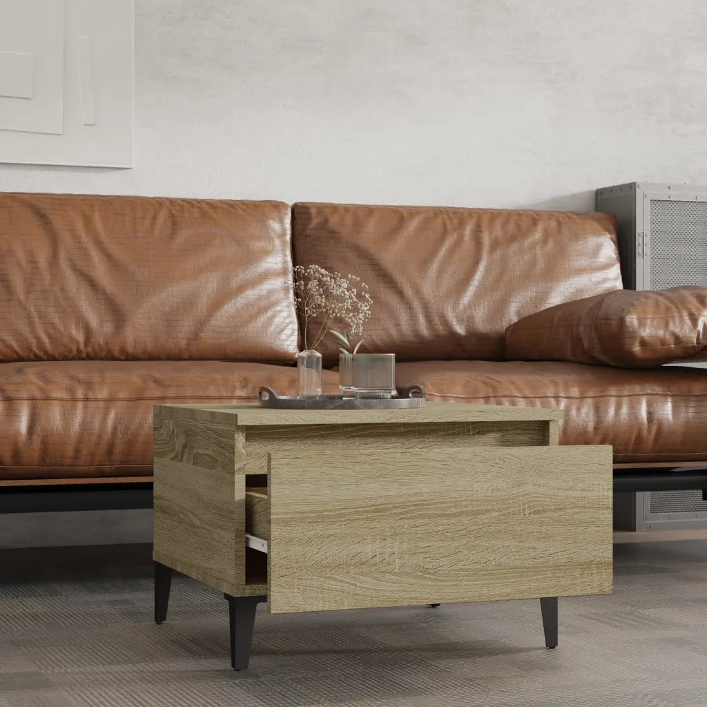 Tavolini 2 pz | Tavolo laterale Rovere Sonoma 50x46x35 cm in Legno Multistrato