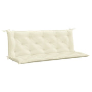 Cuscini Panca Giardino 2pz-Cuscini per panchina da esterno Bianco Crema 150x50x7 Tessuto Oxford