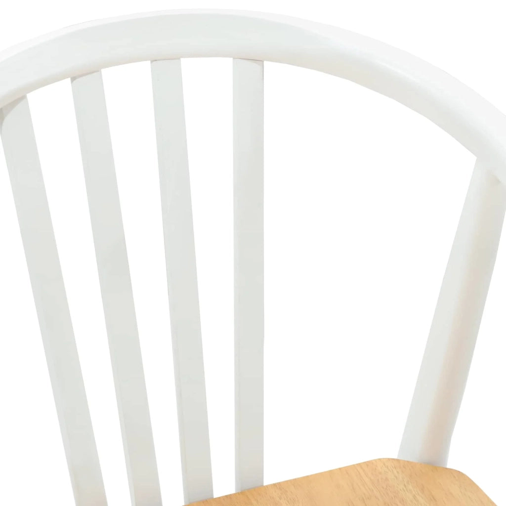 Sedia da pranzo 2 pcs bianco e naturale
