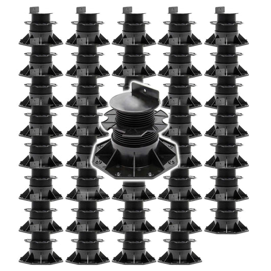 Set 40 supporti per pavimenti galleggianti, altezza regolabile 60-128mm Max 2700 kg, Pavimenti Decking