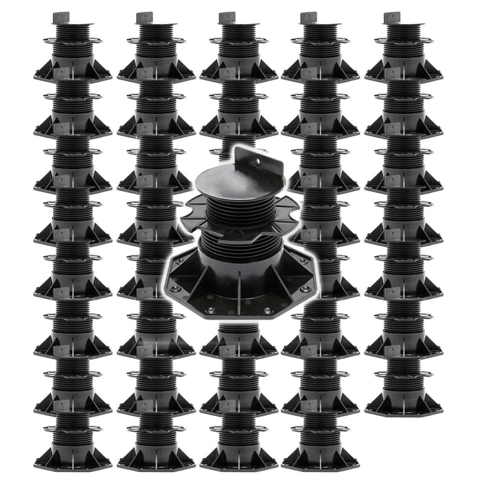 Set 40 supporti per pavimenti galleggianti, altezza regolabile 60-128mm Max 2700 kg, Pavimenti Decking