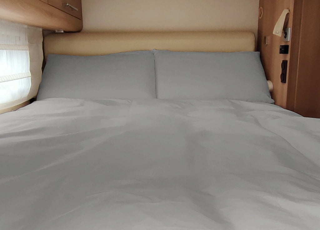 Lenzuolo Sopra Cordonetto Camper Roulotte 100% Cotone PERSONALIZZABILE Tinta Unita - Matrimoniale - Sassi