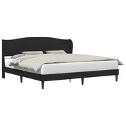 Letto matrimoniale | Letto per adulti | Struttura del letto con testiera Nero 200 x 200 cm Velluto