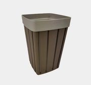 Portaspazzolino Bicchiere Doga Accessorio Bagno Moka 7,5 x 7,5 x 12 cm