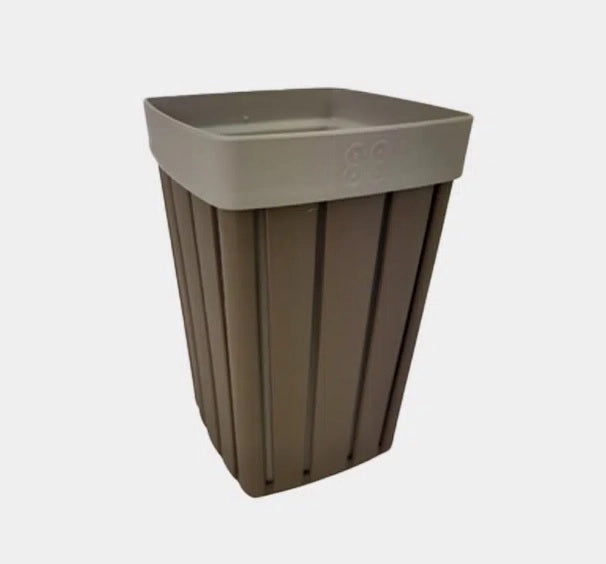Portaspazzolino Bicchiere Doga Accessorio Bagno Moka 7,5 x 7,5 x 12 cm