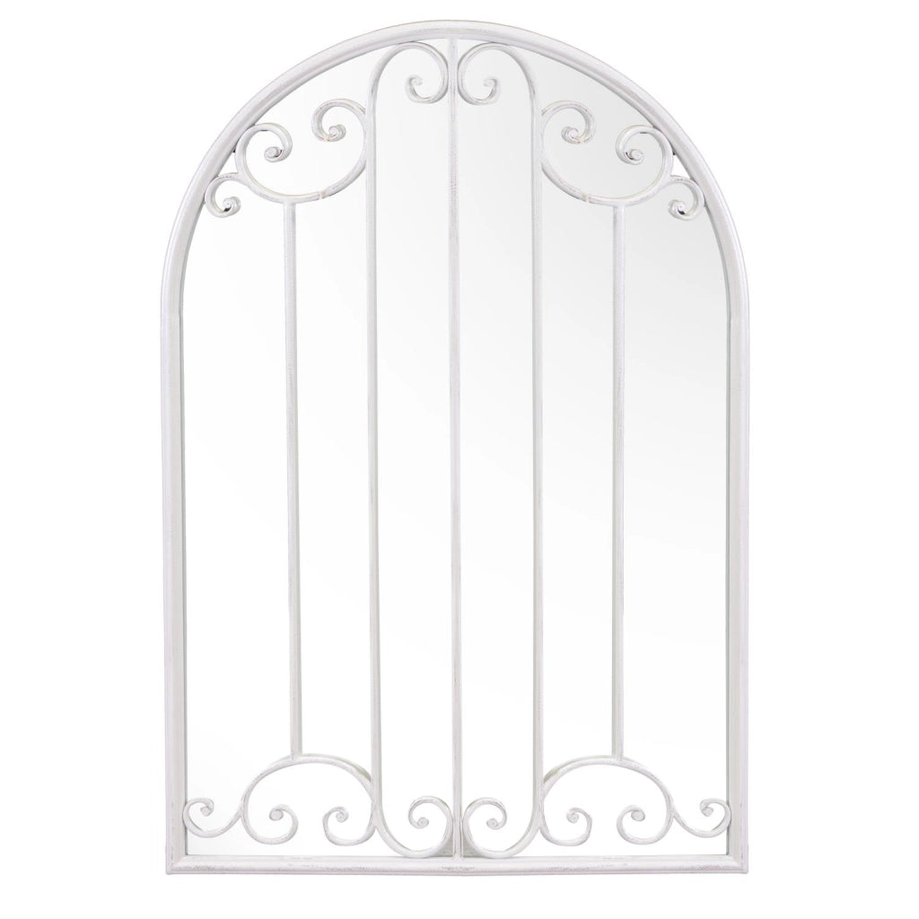 Specchio metallo avorio cm66x4h96