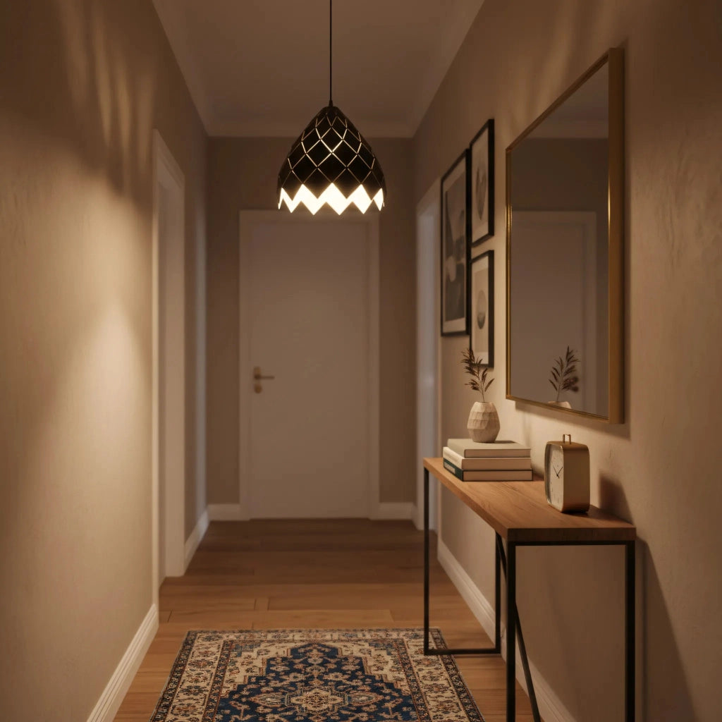 Lampada Da Soffitto Pensile Metallico Nero APP338-1CP