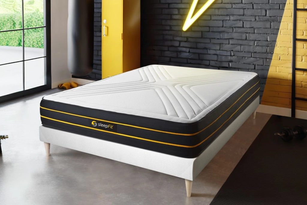 Kit rete e materasso ULTRA 120x195cm - Spessore : 26cm - memory foam e micro-molle insacchettate - Bilanciato