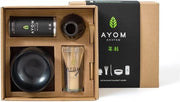Set di Matcha di Qualità Cerimoniale - Pacco di 30g - Ciotola - Cucchiaio - Contenitore - Pennello - Set di preparazione completa per qualità cerimoniale regalo.