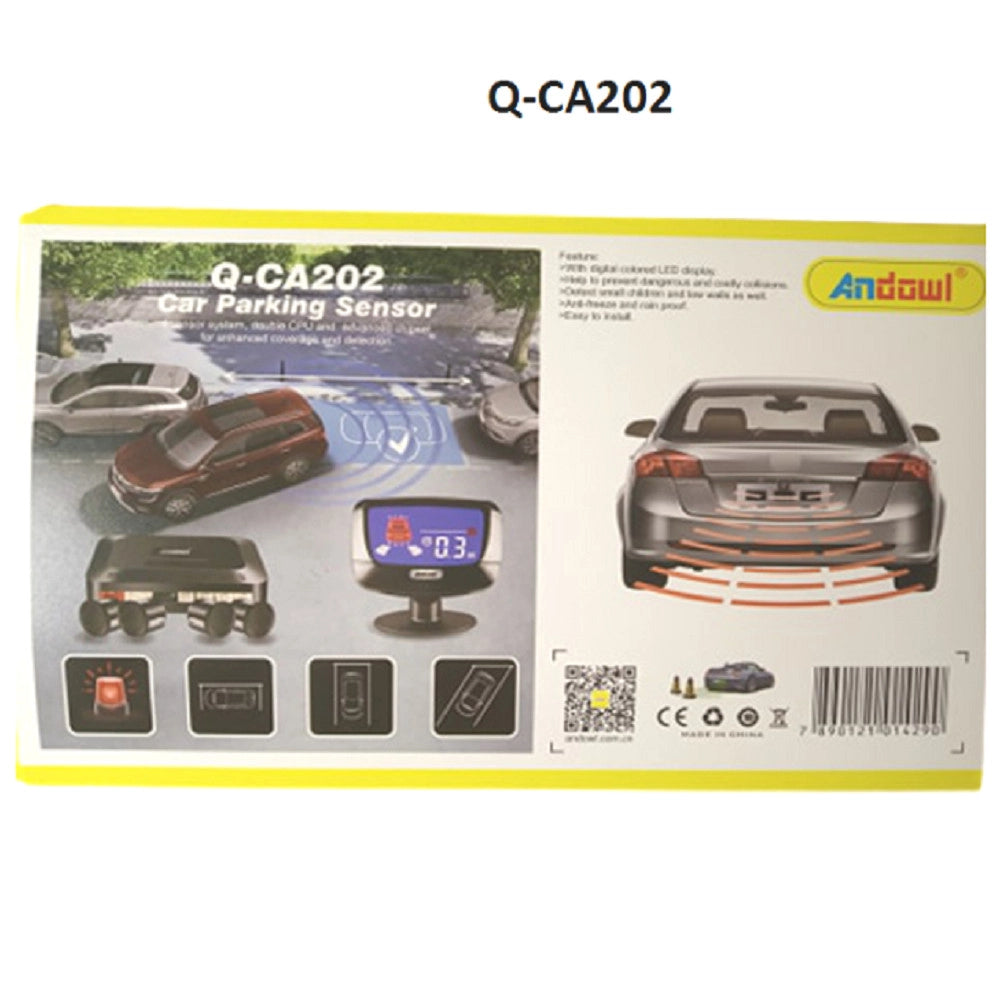 Trade Shop - Sensore Di Parcheggio Auto Sistema A 4 Sensori Display Led Ad Ultrasuoni Q-ca202 -