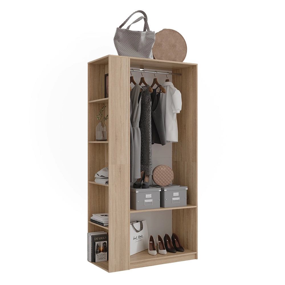 Armadio Elmo Sonoma 80 x 200 cm Set di 2 Vicco