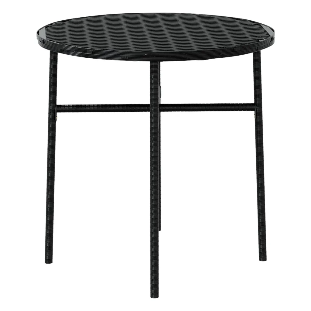 Set Mobili da Pranzo per Giardino 3 pz Polyrattan Nero 3098028