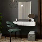 Premolo, Mobile da Ingresso Specchio Incluso, 80x42x97h cm Bianco