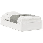 Letto singolo | Letto per adulti | Letto senza Materasso Bianco 75x190 in Legno Massello di Pino