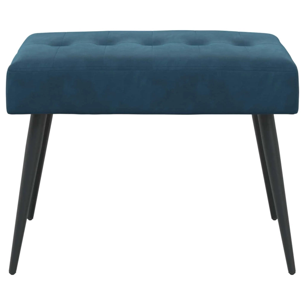 Panchina con bottoni imbottiti Blu 60 x 40 x 45 cm Velluto 42038510