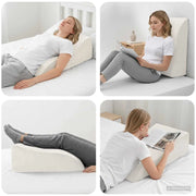 Cuscino per Gambe Bianco 68 x 41 x 24 cm Schiuma PU