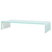 Pratico supporto TV/buffet/supporto per monitor di design per TV in vetro bianco da 70 cm 2502049