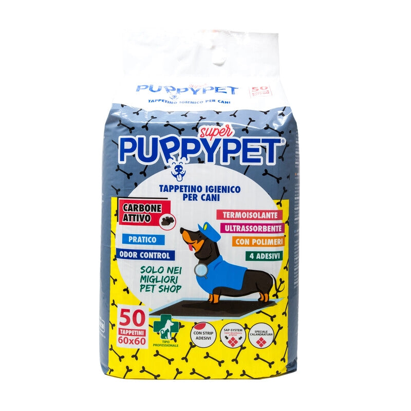 TAPPETINO PUPPY PET CM.60X60 CARBONI ATTIVI PZ.50- 1,0 confezione