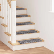 Tappetini per scale autoadesivi 15 pcs Grigio 65 x 21 x 4 cm