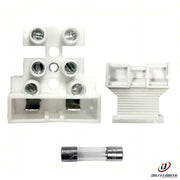 SET KIT PORTAFUSIBILE CON MORSETTIERA MORSETTO PER PROTEZIONE ALIMENTAZIONE 24V