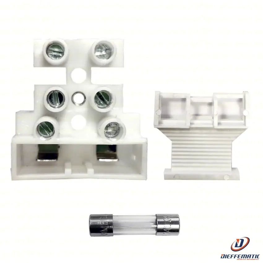 SET KIT PORTAFUSIBILE CON MORSETTIERA MORSETTO PER PROTEZIONE ALIMENTAZIONE 24V