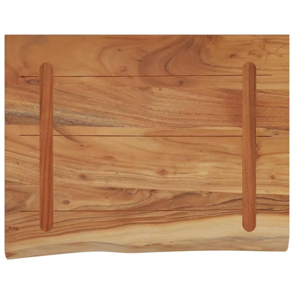 Mensola a Muro 40x30x3,8cm Rettangolare Legno Acacia Bordi Vivi