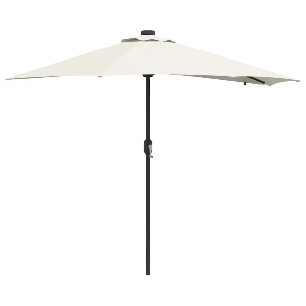 vidaXL Ombrello da giardino Sabbia 294 x 150 x 223 cm Tessuto