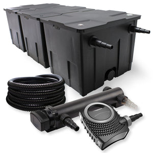 Set Filtro a 3 camere 90000l Chiarificatore UVC 36W 3ª serie Pompa NEO10000 80W Tubo