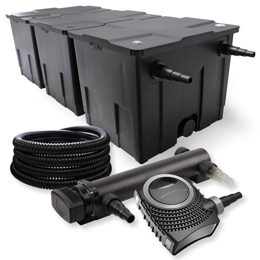 Set Filtro a 3 camere 90000l Chiarificatore UVC 36W 3ª serie Pompa NEO10000 80W Tubo
