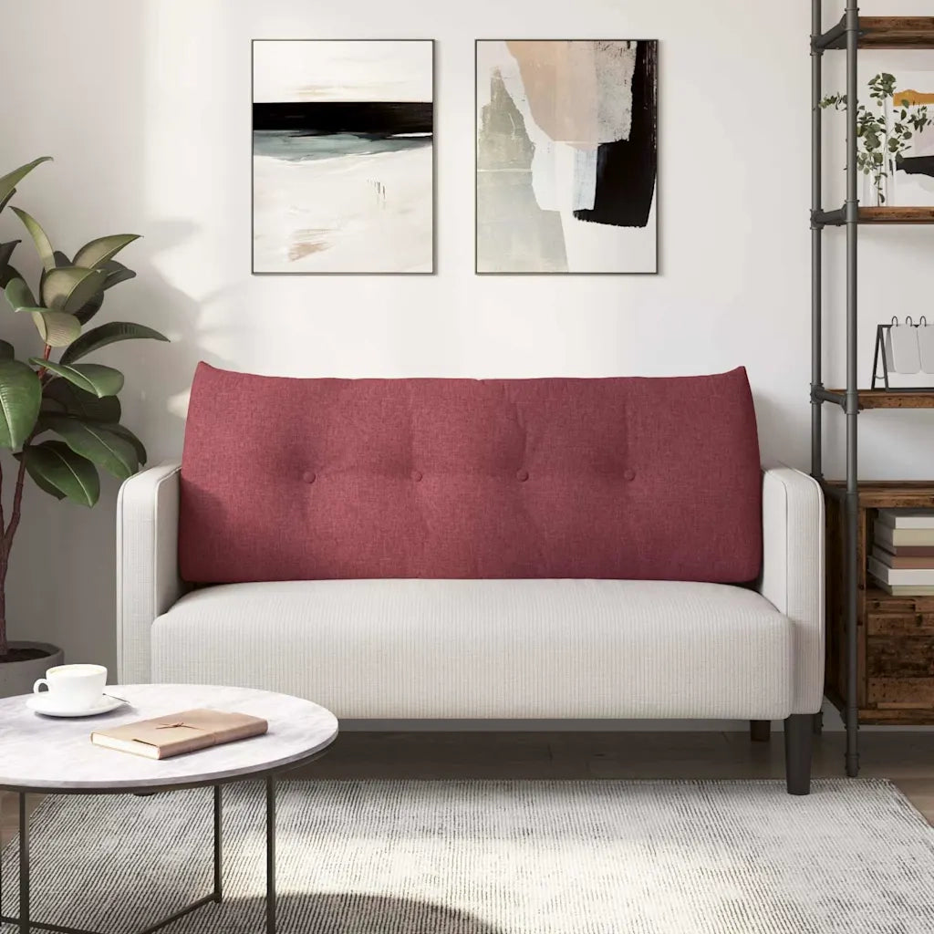 Cuscino per Schiena Rosso Vino 120 x 24 x 50 cm Tessuto